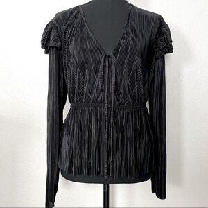 NWT Zara Ruffled Pleated Blouse